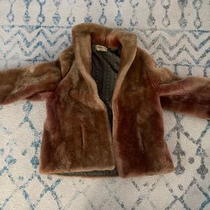 Vintage the higbee burnt orange fur coat